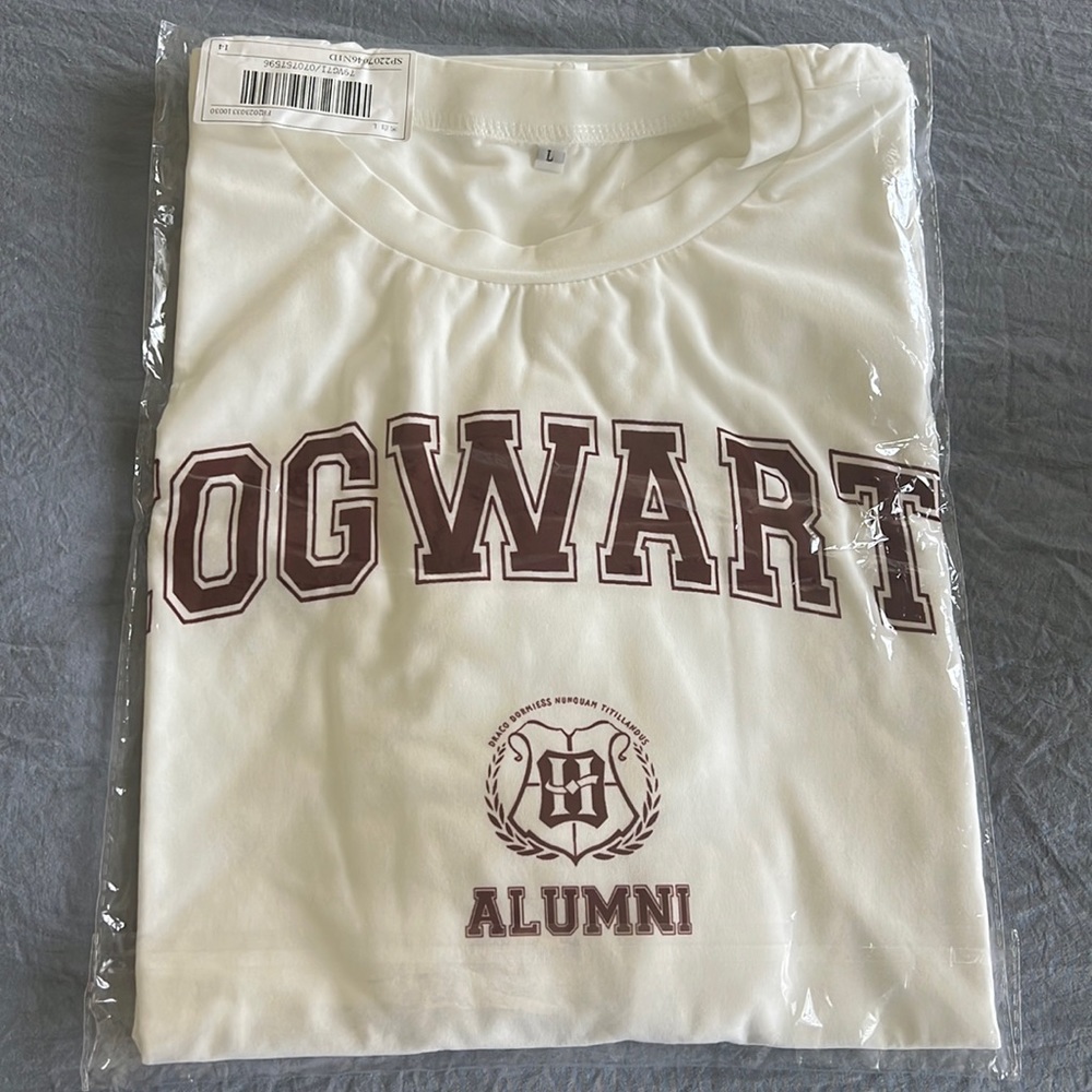 Brand new off white Hogwarts over sized T-shirt short sleeve